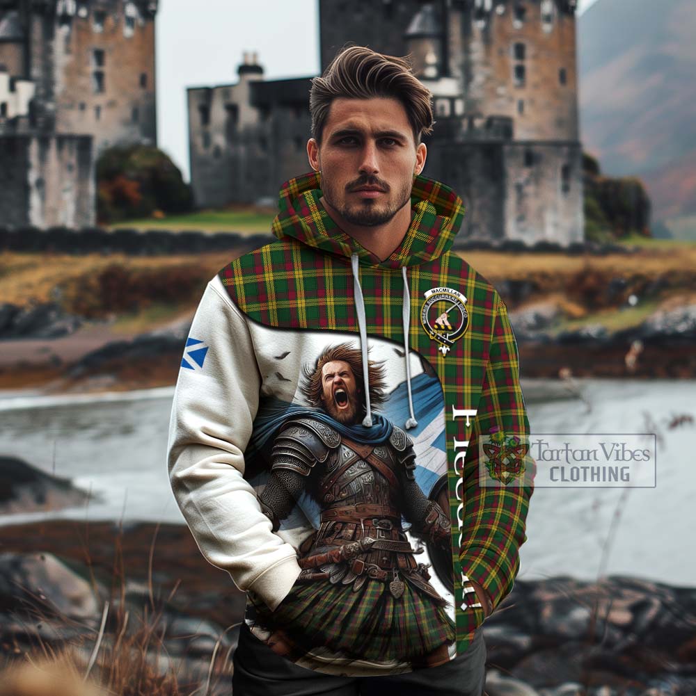 Tartan Vibes Clothing MacMillan (McMillan) Crest Tartan Cotton Hoodie Inspired by the Freedom of Scottish Warrior