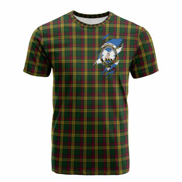 MacMillan (McMillan) Clan Crest In Me Tartan Cotton T-shirt Scotland Flag Style