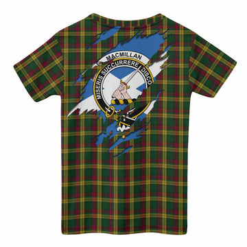 MacMillan (McMillan) Clan Crest In Me Tartan Kid T-shirt Scotland Flag Style