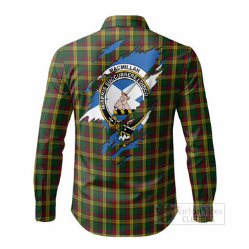 MacMillan (McMillan) Clan Crest In Me Tartan Long Sleeve Button Shirts Scotland Flag Style
