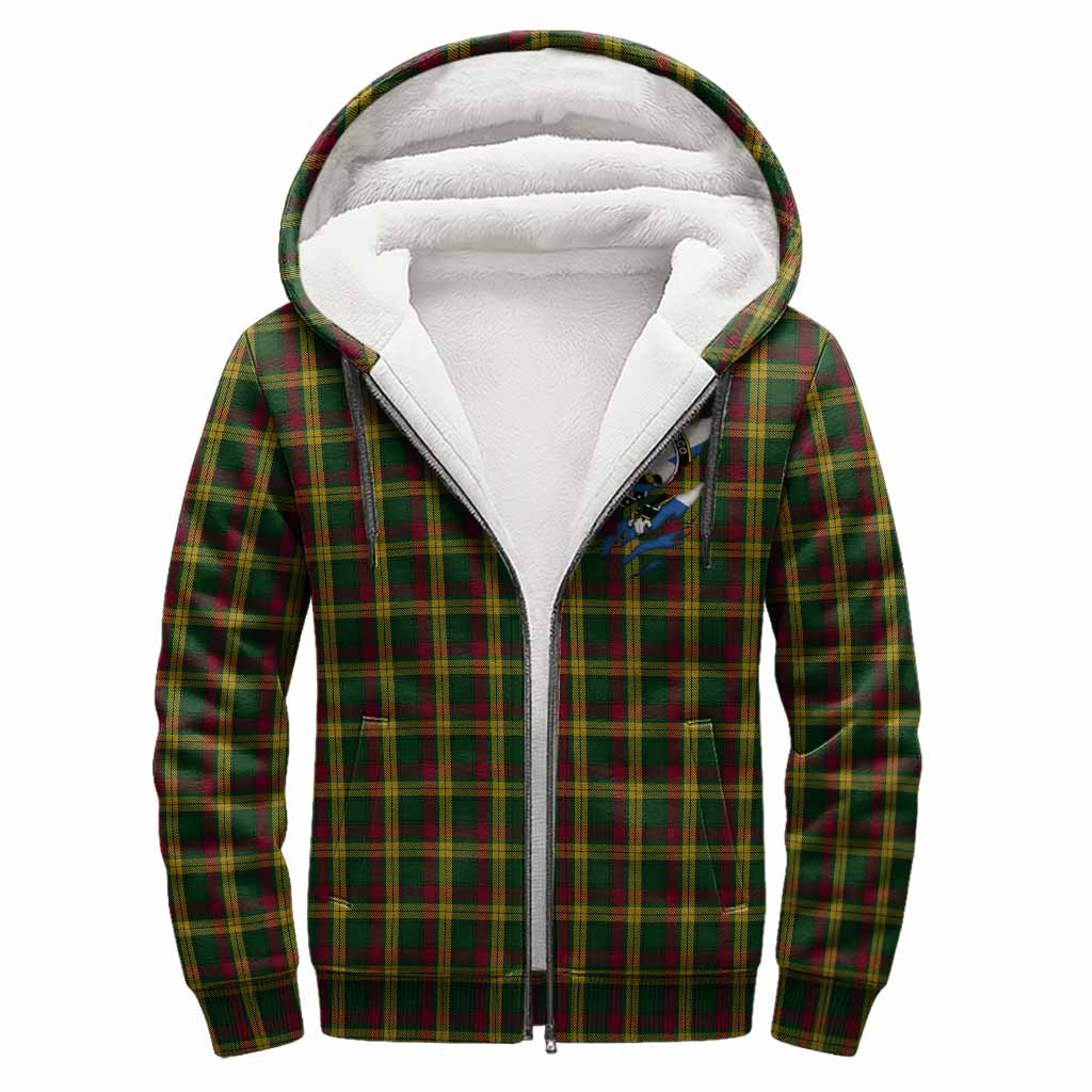 MacMillan (McMillan) Clan Crest In Me Tartan Sherpa Hoodie Scotland Flag Style