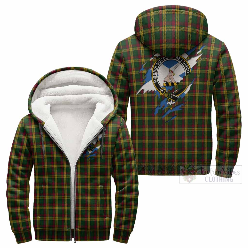 MacMillan (McMillan) Clan Crest In Me Tartan Sherpa Hoodie Scotland Flag Style