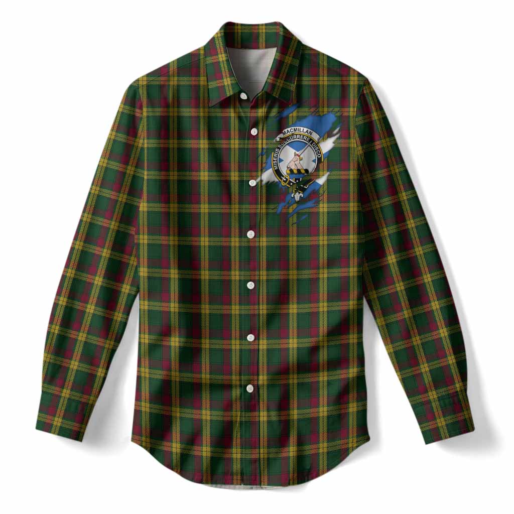 MacMillan (McMillan) Clan Crest In Me Tartan Women Casual Shirt Scotland Flag Style