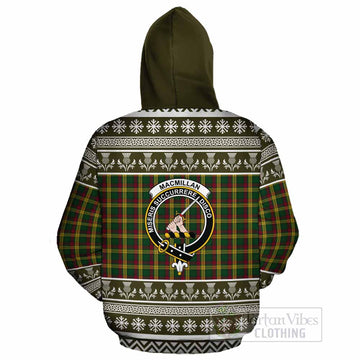 MacMillan (McMillan) Clan Tartan Christmas Cotton Hoodie with Family Crest