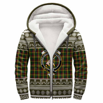 MacMillan (McMillan) Clan Tartan Christmas Fleece Hoodie with Family Crest