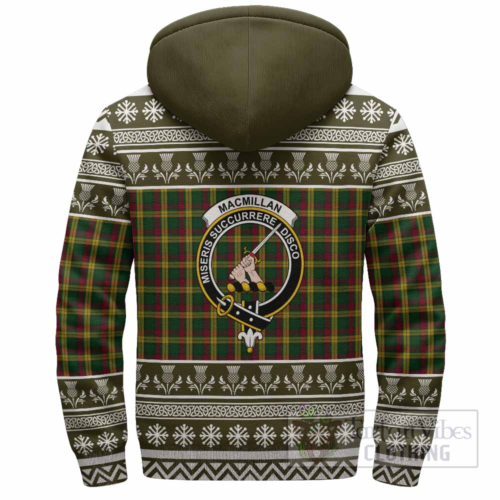 MacMillan (McMillan) Clan Tartan Christmas Fleece Hoodie with Family Crest - Tartan Vibes Clothing