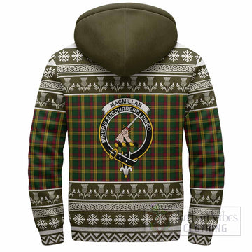 MacMillan (McMillan) Clan Tartan Christmas Fleece Hoodie with Family Crest