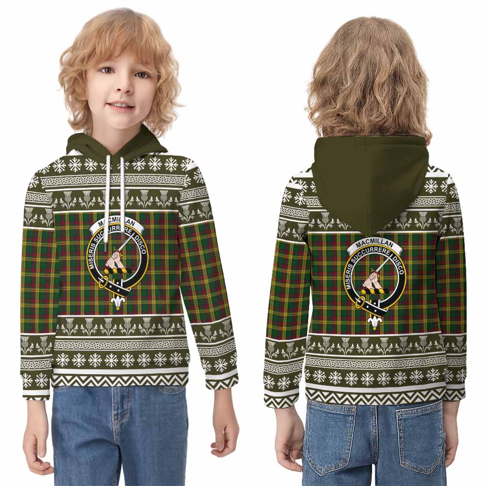 MacMillan (McMillan) Clan Tartan Christmas Kid Hoodie with Family Crest - Tartan Vibes Clothing