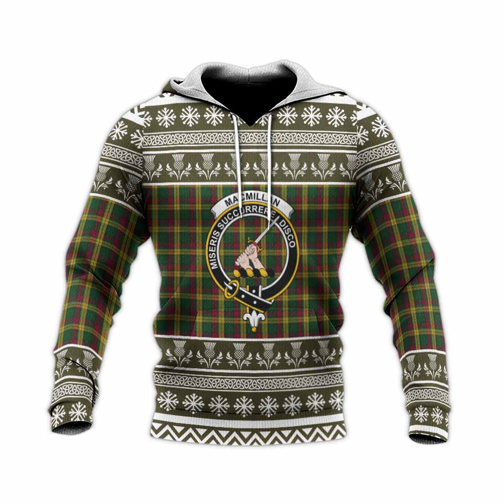 MacMillan (McMillan) Clan Tartan Christmas Knitted Hoodie with Family Crest - Tartan Vibes Clothing