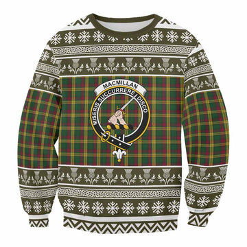 MacMillan (McMillan) Clan Tartan Christmas Sweatshirt with Family Crest