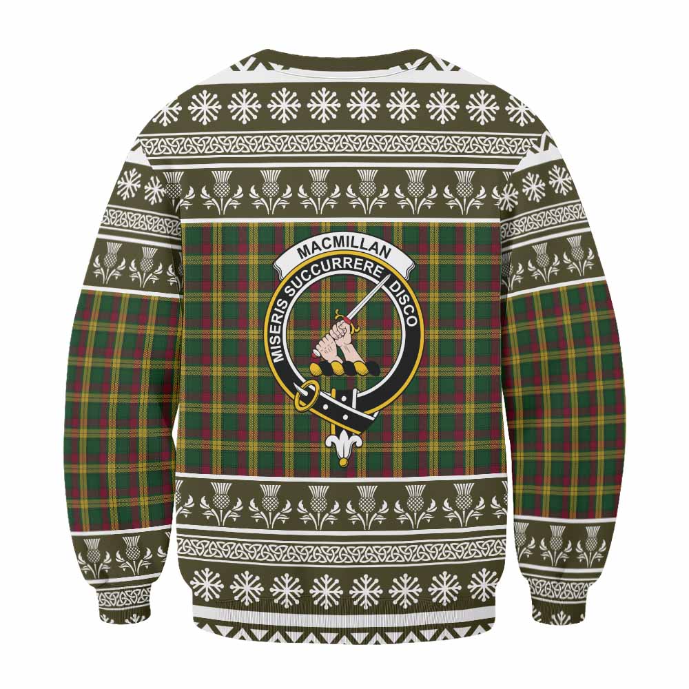 MacMillan (McMillan) Clan Tartan Christmas Sweatshirt with Family Crest - Tartan Vibes Clothing