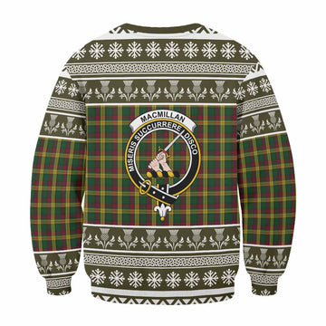 MacMillan (McMillan) Clan Tartan Christmas Sweatshirt with Family Crest