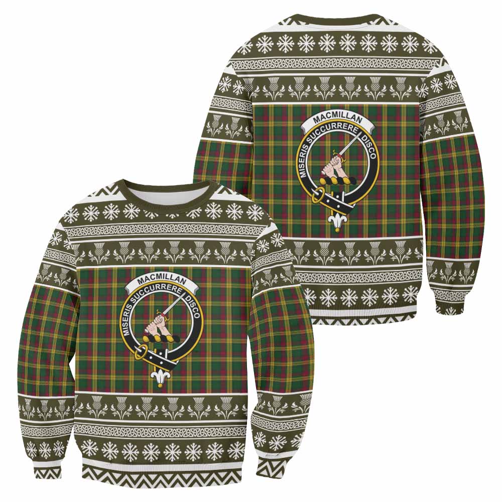 MacMillan (McMillan) Clan Tartan Christmas Sweatshirt with Family Crest - Tartan Vibes Clothing