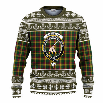 MacMillan (McMillan) Clan Tartan Christmas Ugly Sweater with Family Crest