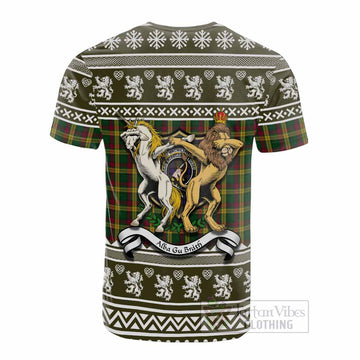 MacMillan (McMillan) Clan Tartan Crest Christmas Cotton T-shirt Coat of Arms Funny Style