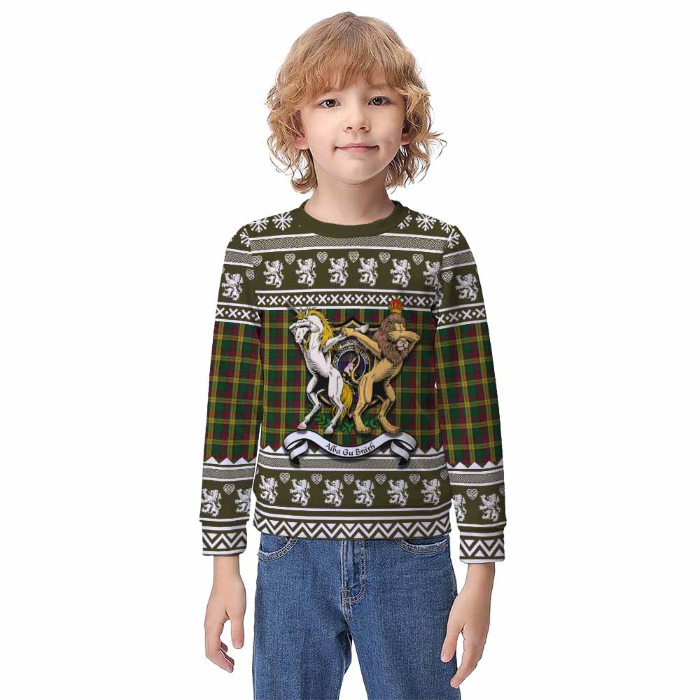 MacMillan (McMillan) Clan Tartan Crest Christmas Kid Ugly Sweatshirt Coat of Arms Funny Style - Tartan Vibes Clothing