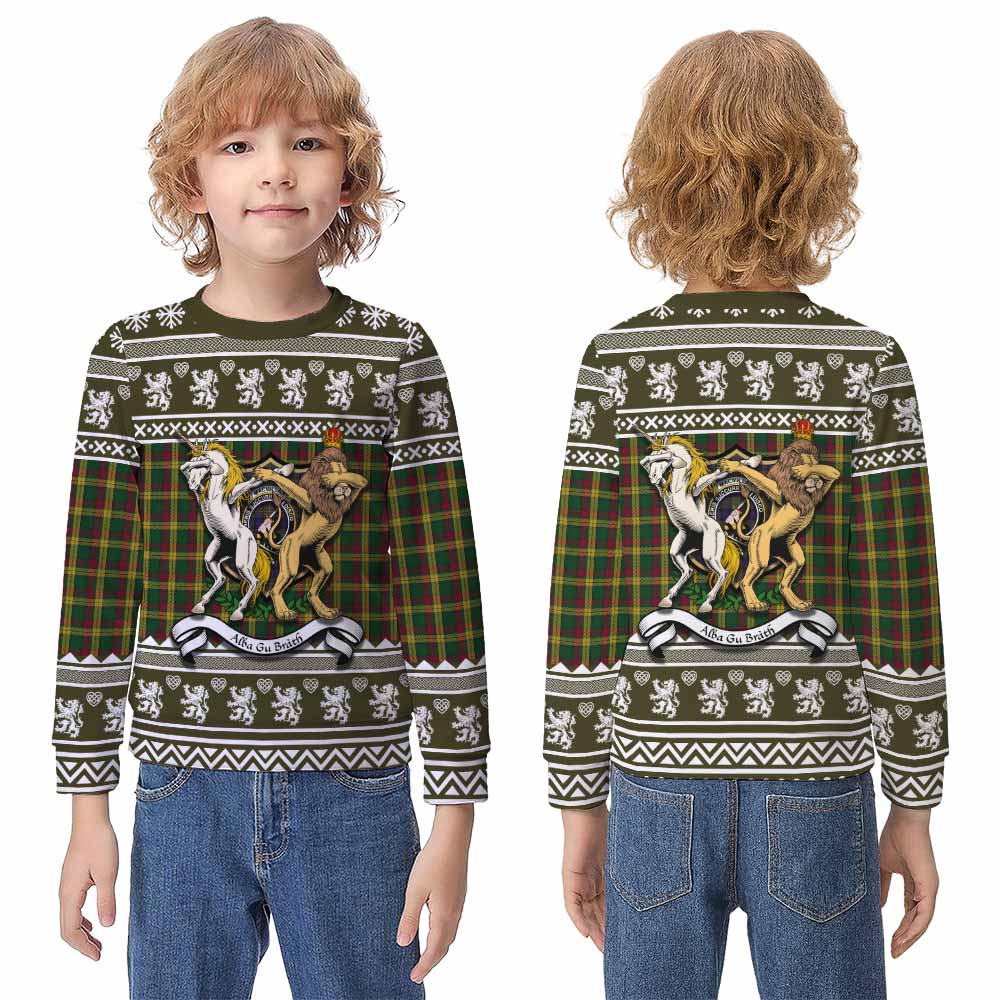 MacMillan (McMillan) Clan Tartan Crest Christmas Kid Ugly Sweatshirt Coat of Arms Funny Style - Tartan Vibes Clothing