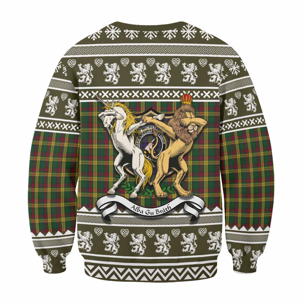 MacMillan (McMillan) Clan Tartan Crest Christmas Sweatshirt Coat of Arms Funny Style - Tartan Vibes Clothing