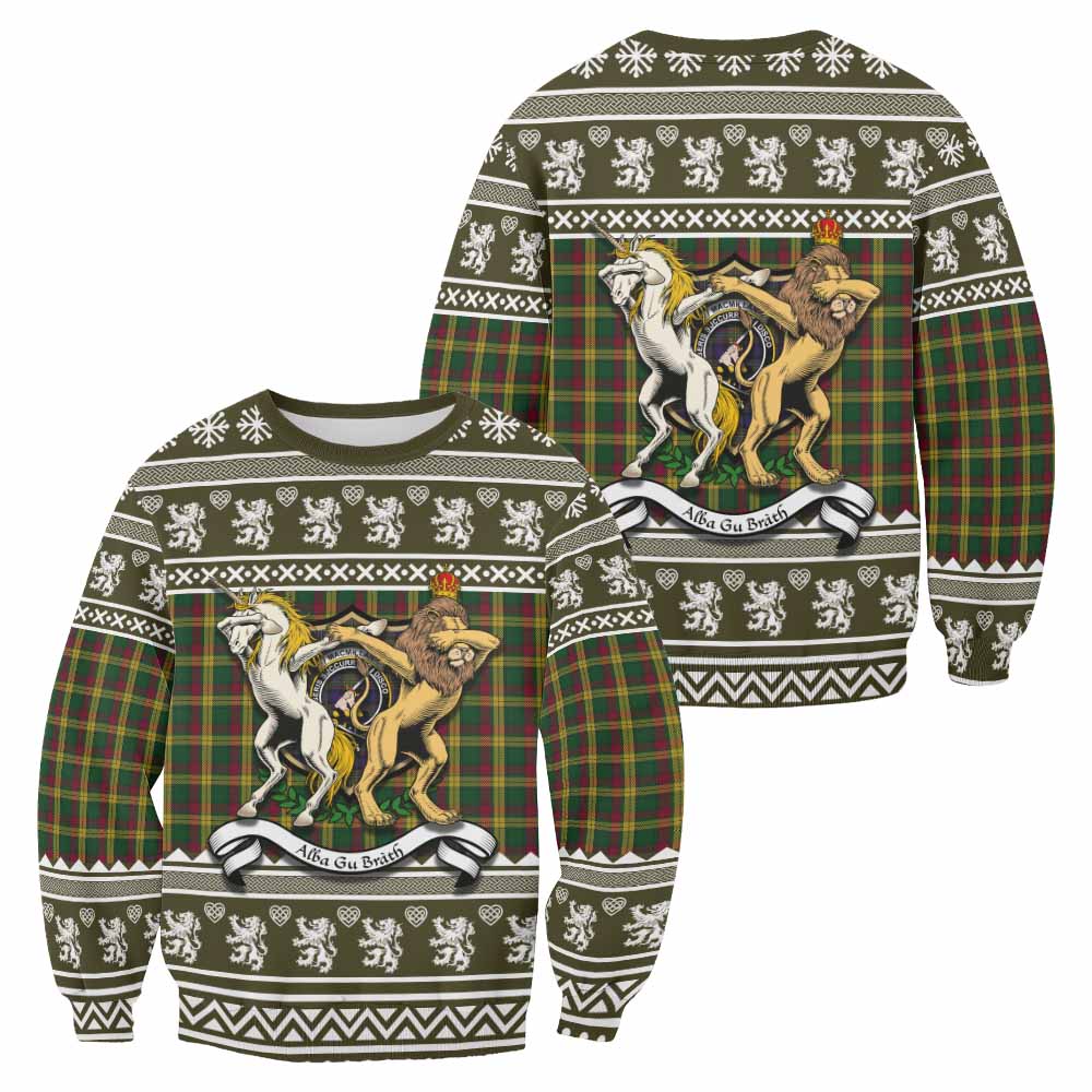 MacMillan (McMillan) Clan Tartan Crest Christmas Sweatshirt Coat of Arms Funny Style - Tartan Vibes Clothing