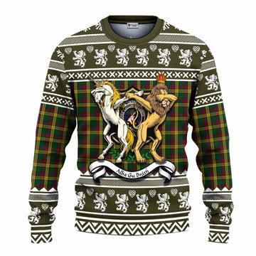 MacMillan (McMillan) Clan Tartan Crest Christmas Ugly Sweater Coat of Arms Funny Style
