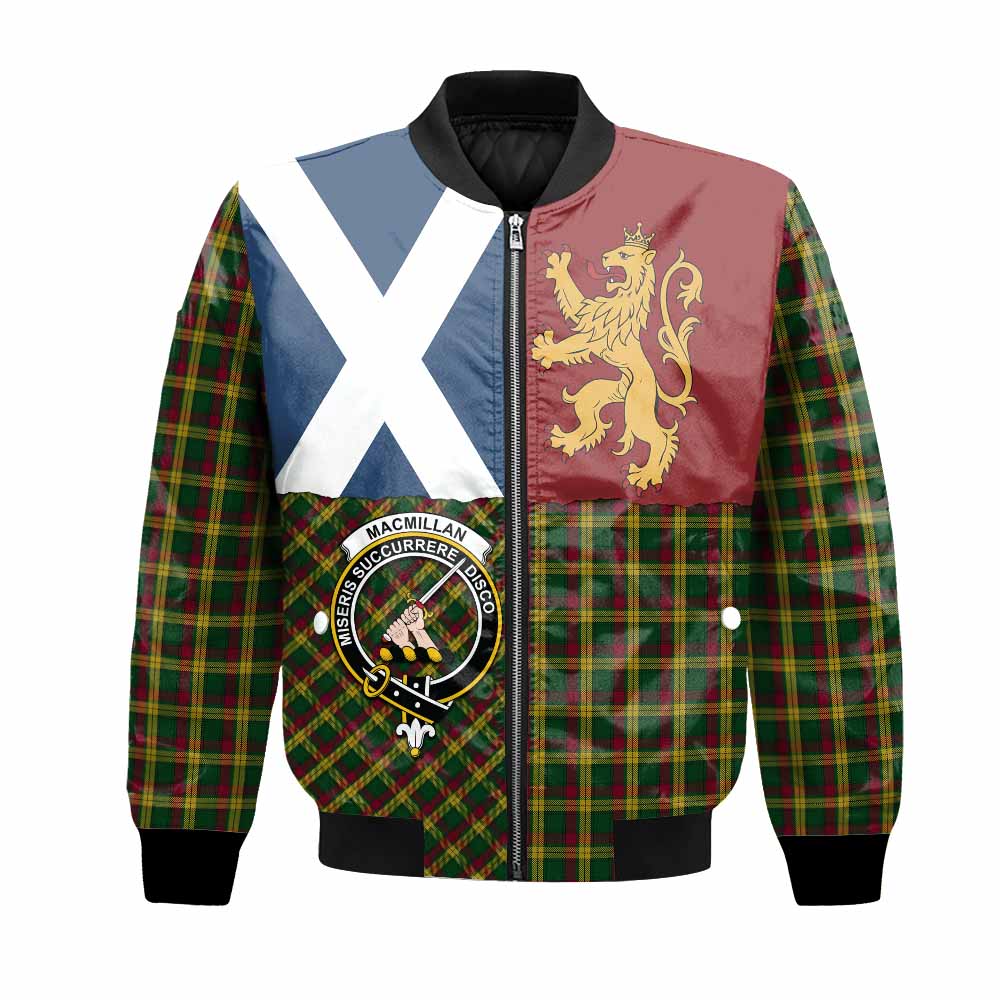 MacMillan (McMillan) Crest Tartan Bomber Jacket with Lion Rampant Saltire Style