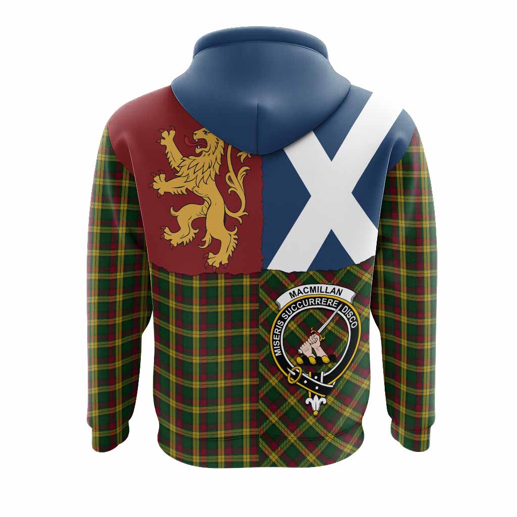 MacMillan (McMillan) Crest Tartan Hoodie with Lion Rampant Saltire Style