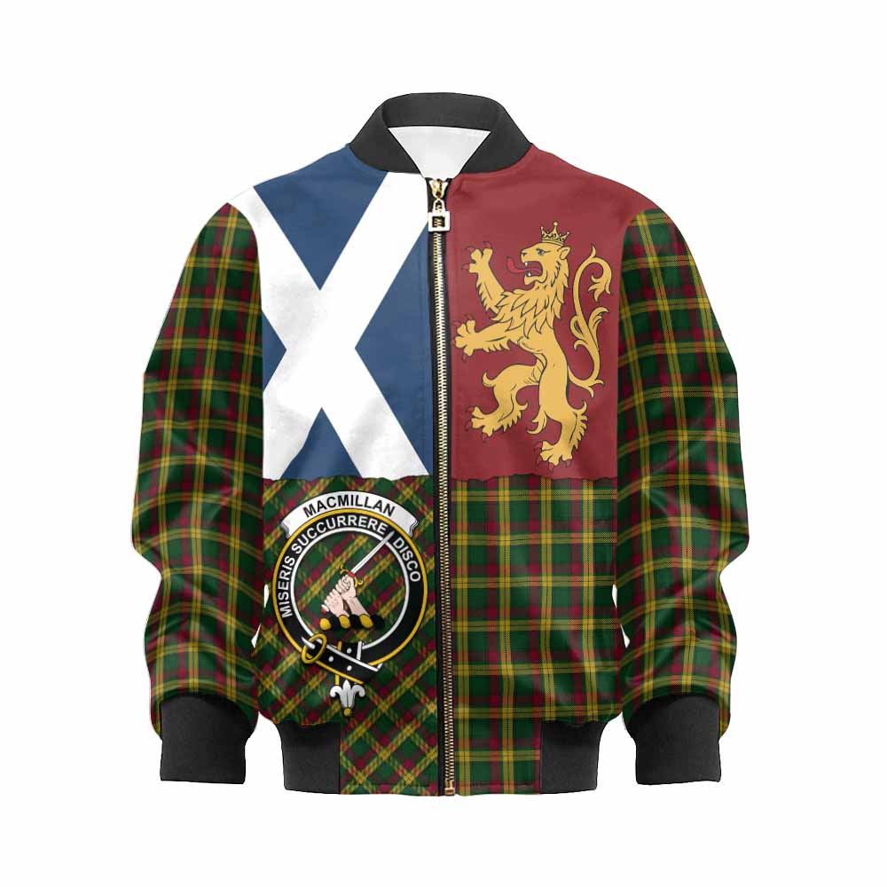 MacMillan (McMillan) Crest Tartan Kid Bomber Jacket with Lion Rampant Saltire Style - Tartan Vibes Clothing