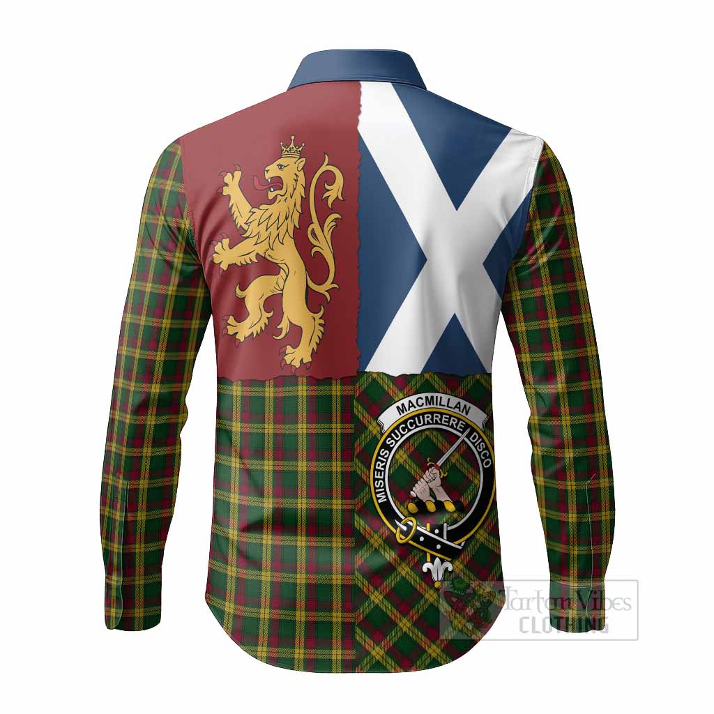 MacMillan (McMillan) Crest Tartan Long Sleeve Button Shirts with Lion Rampant Saltire Style