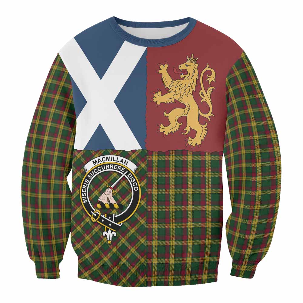MacMillan (McMillan) Crest Tartan Sweatshirt with Lion Rampant Saltire Style