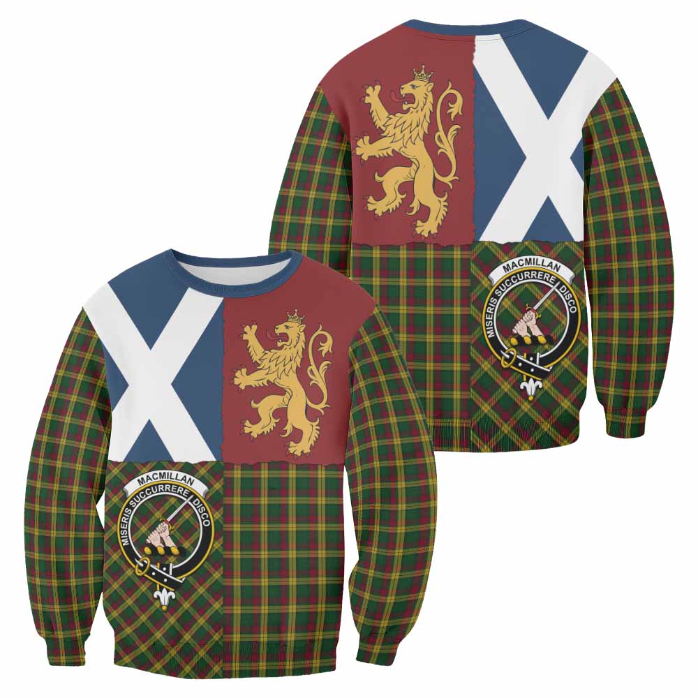 MacMillan (McMillan) Crest Tartan Sweatshirt with Lion Rampant Saltire Style