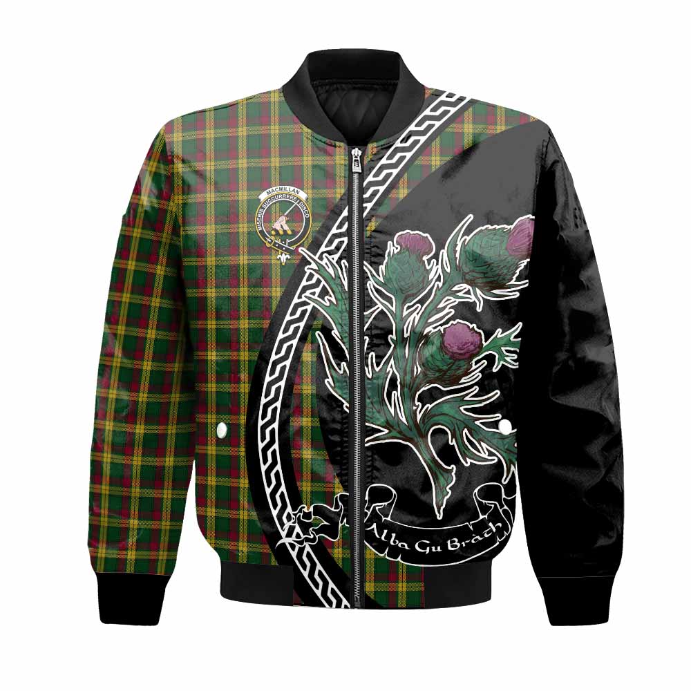 MacMillan (McMillan) Family Crest Tartan Bomber Jacket Alba Thistle Inspired - Tartan Vibes Clothing