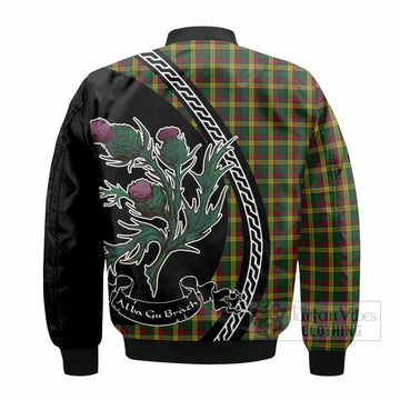 MacMillan (McMillan) Family Crest Tartan Bomber Jacket Alba Thistle Inspired