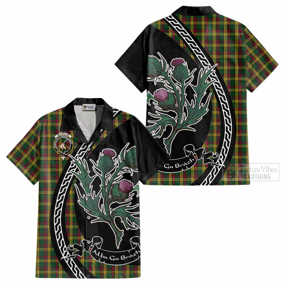 MacMillan (McMillan) Family Crest Tartan Cotton Hawaiian Shirt Alba Thistle Inspired - Tartan Vibes Clothing