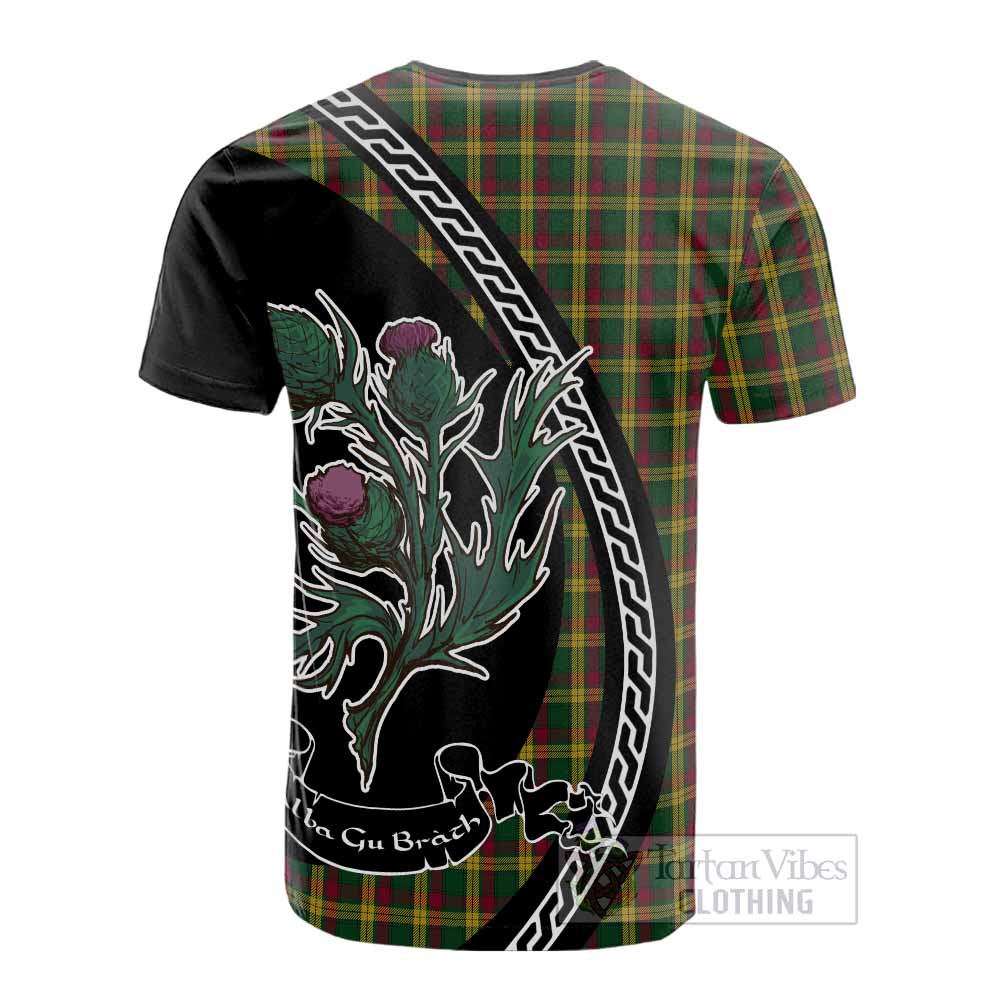 MacMillan (McMillan) Family Crest Tartan Cotton T-shirt Alba Thistle Inspired - Tartan Vibes Clothing