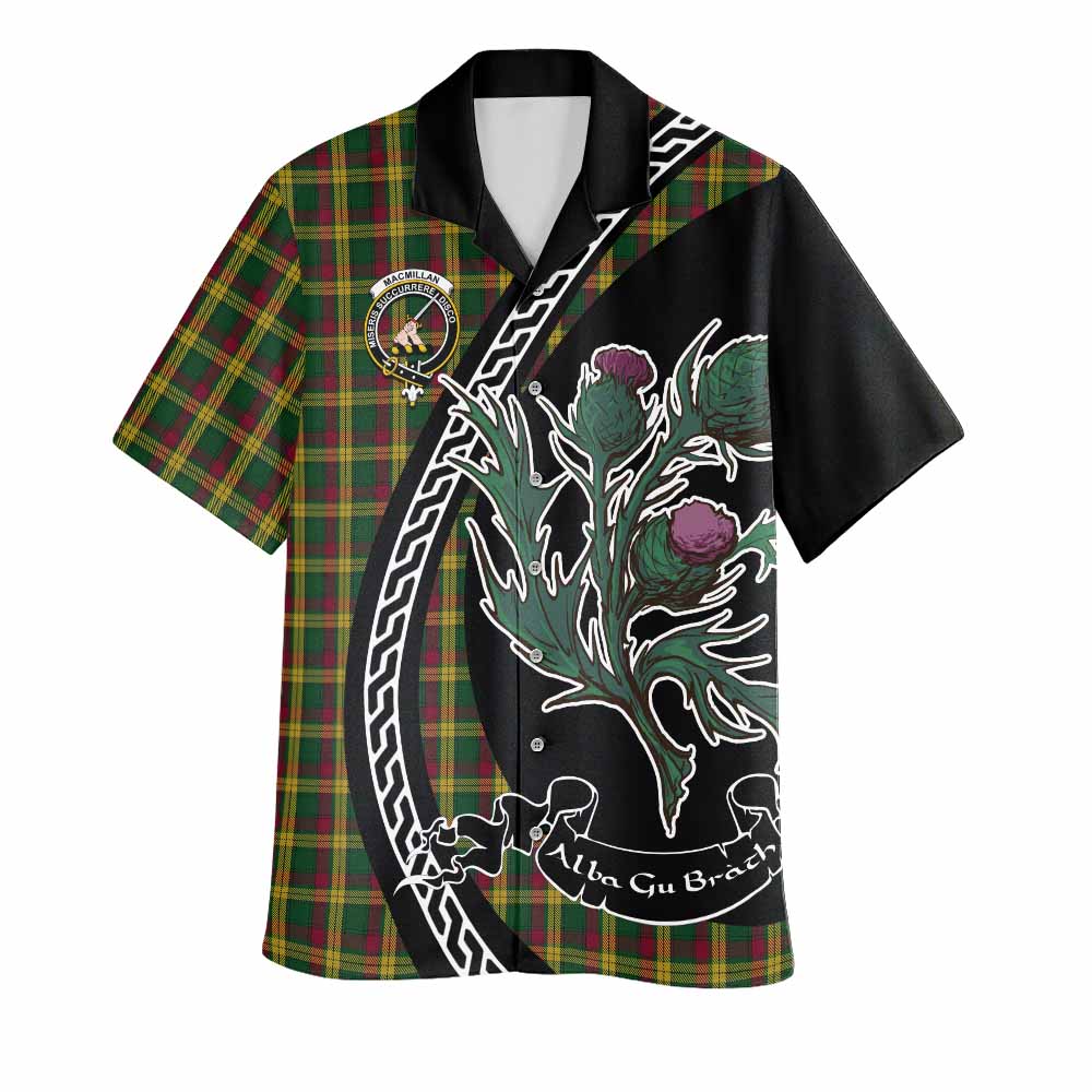 MacMillan (McMillan) Family Crest Tartan Hawaiian Shirt Alba Thistle Inspired - Tartan Vibes Clothing