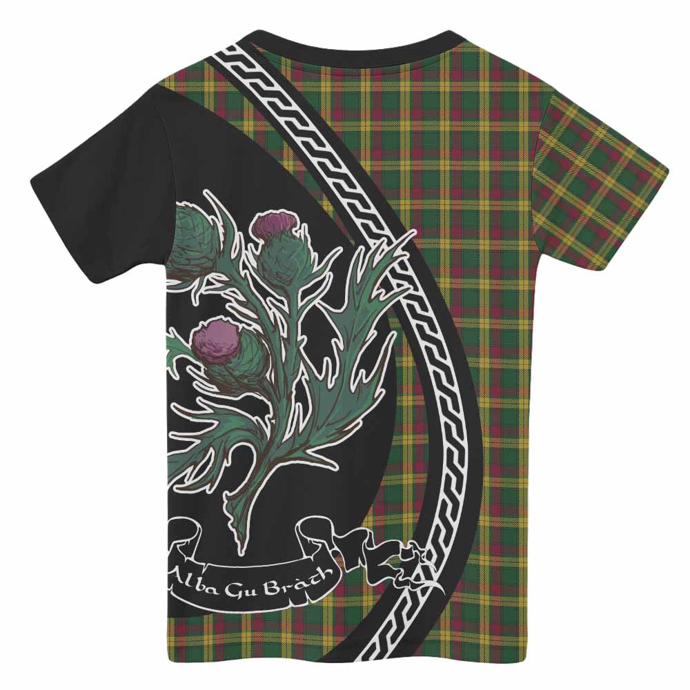MacMillan (McMillan) Family Crest Tartan Kid T-shirt Alba Thistle Inspired - Tartan Vibes Clothing