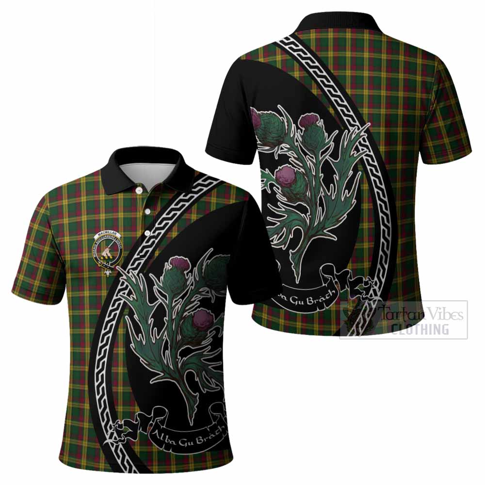 MacMillan (McMillan) Family Crest Tartan Polo Shirt Alba Thistle Inspired - Tartan Vibes Clothing