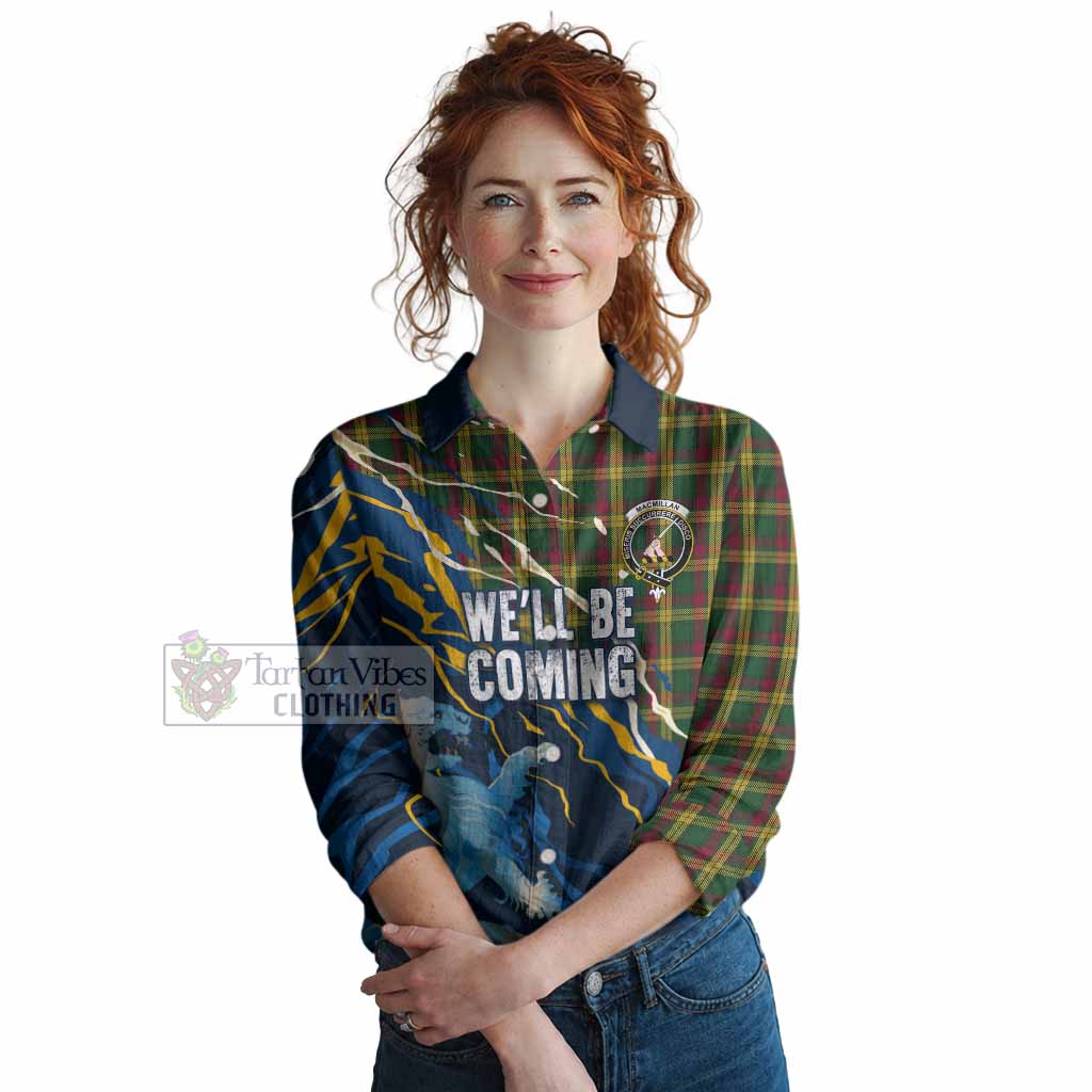 MacMillan (McMillan) Scotland Tartan Women Casual Shirt WC2026 Football - We'll Be Coming