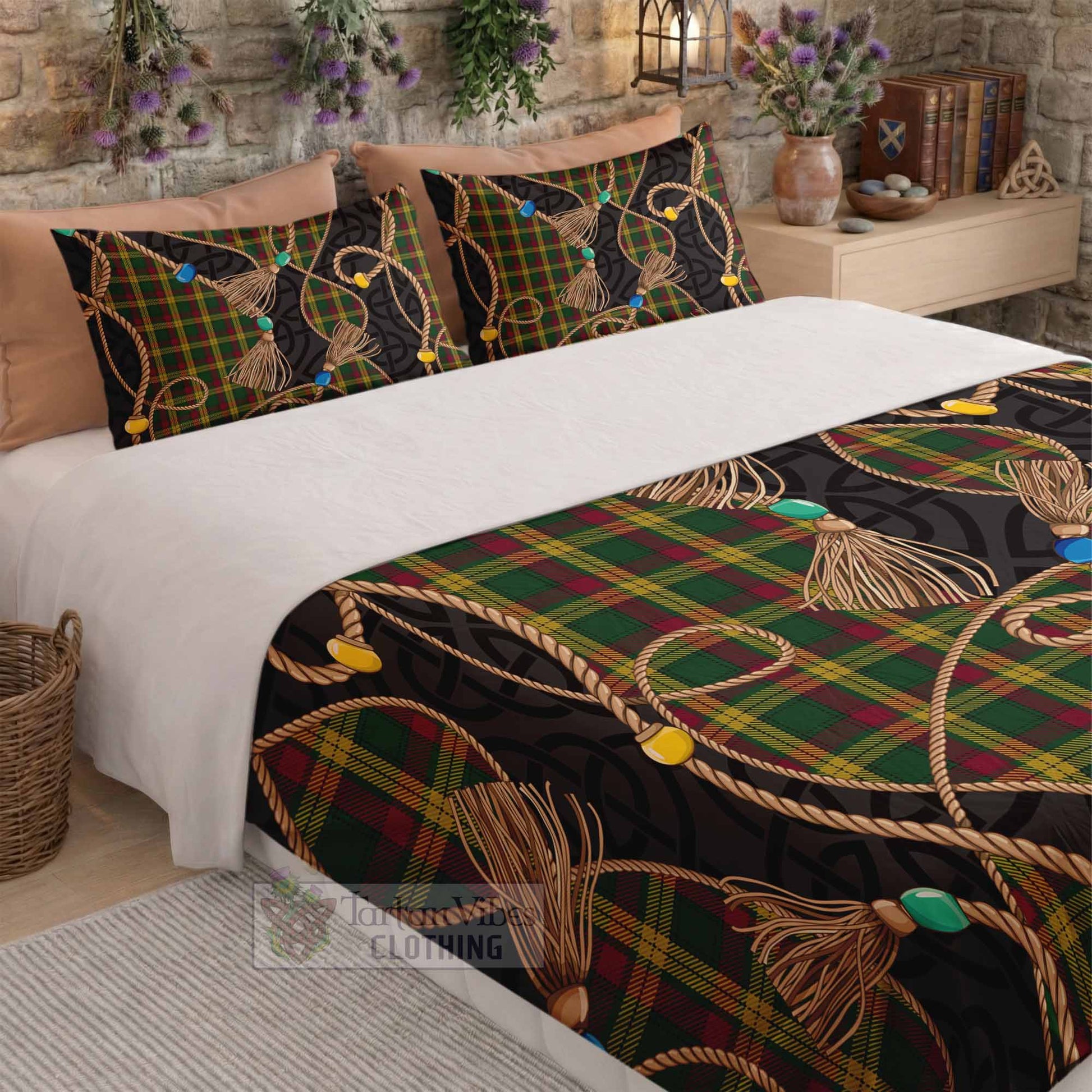 MacMillan (McMillan) Scottish Tartan Twisted Ropes Stylized Bedding Set - Tartan Vibes Clothing