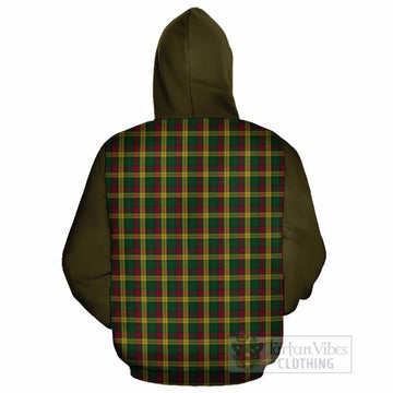 MacMillan (McMillan) Tartan Accent Cotton Hoodie with Family Crest