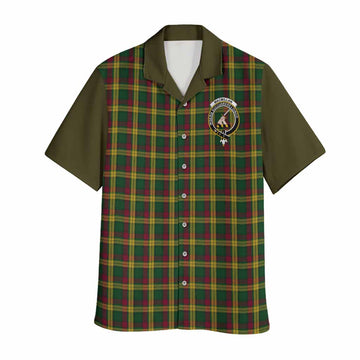 MacMillan (McMillan) Tartan Accent Hawaiian Shirt with Family Crest