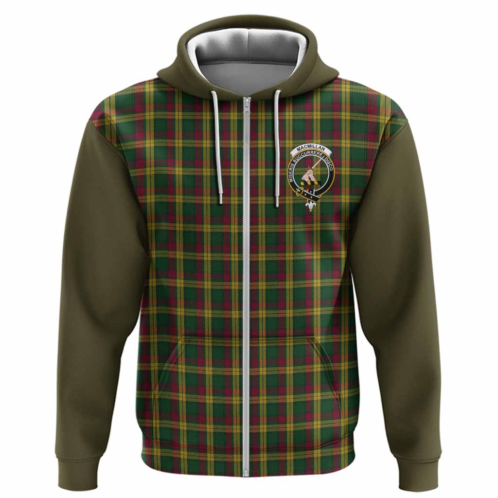 MacMillan (McMillan) Tartan Accent Hoodie with Family Crest