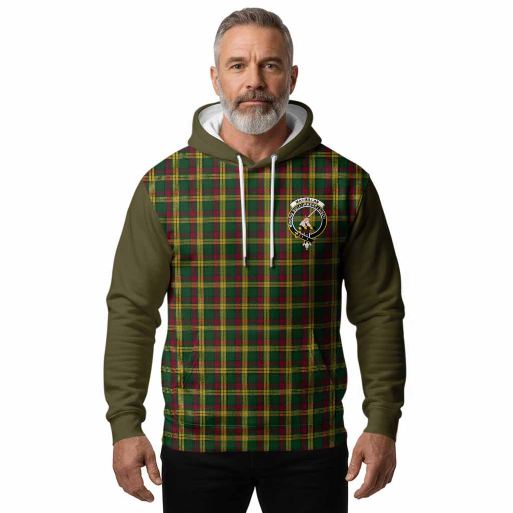 MacMillan (McMillan) Tartan Accent Hoodie with Family Crest