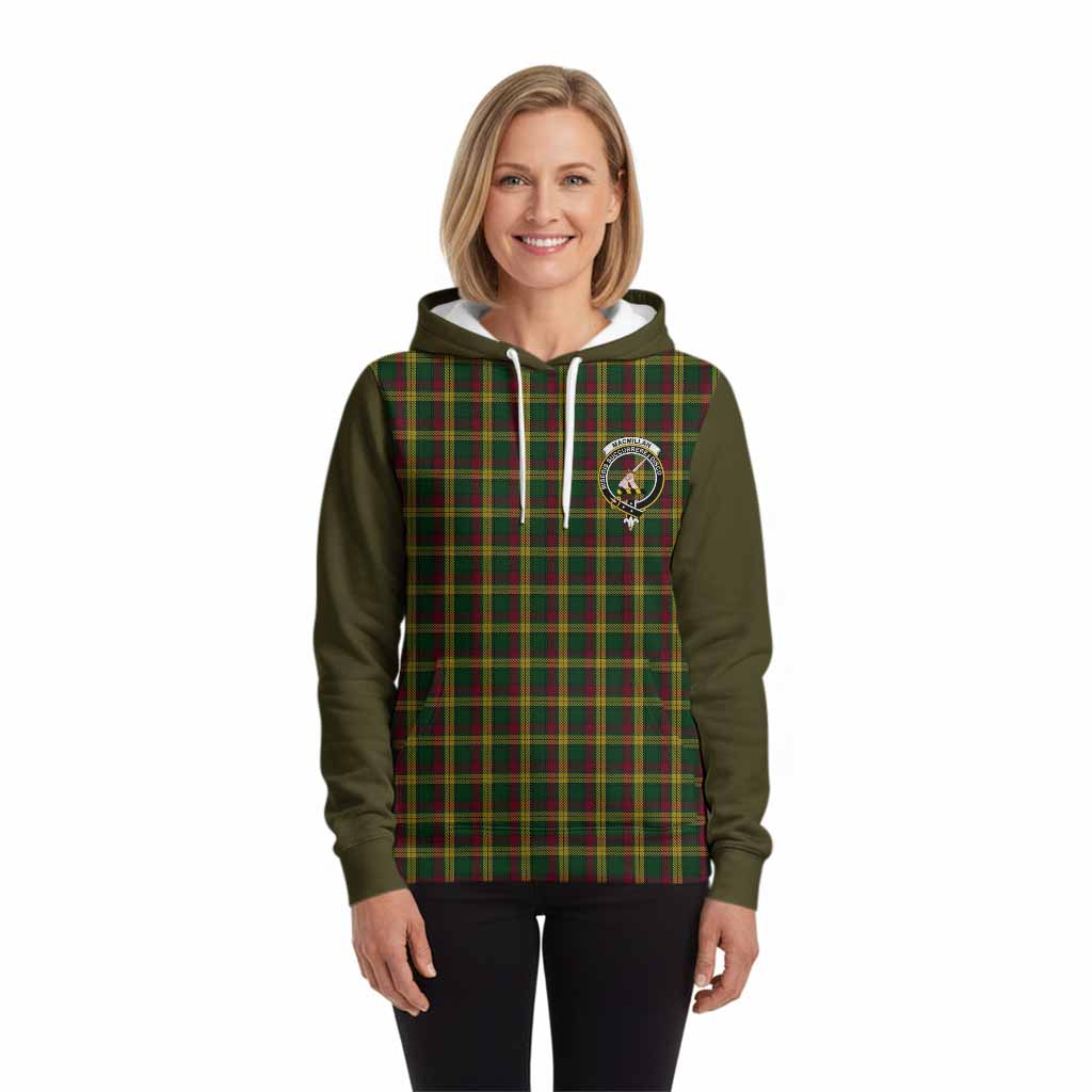 MacMillan (McMillan) Tartan Accent Hoodie with Family Crest
