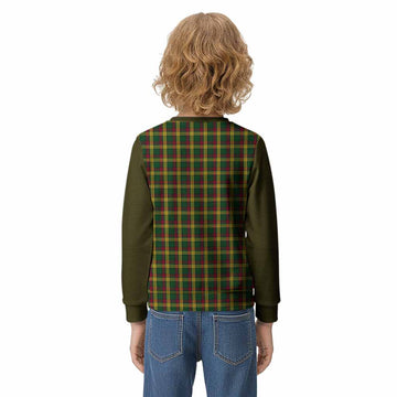 MacMillan (McMillan) Tartan Accent Kid Knitted Sweatshirt with Family Crest