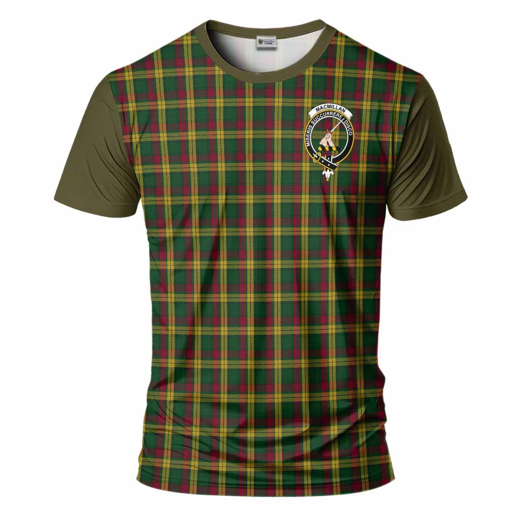 MacMillan (McMillan) Tartan Accent T-Shirt with Family Crest