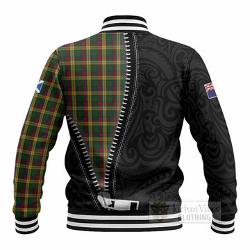 MacMillan (McMillan) Tartan Baseball Jacket New Zealand Pattern Unique Zipper Stylized