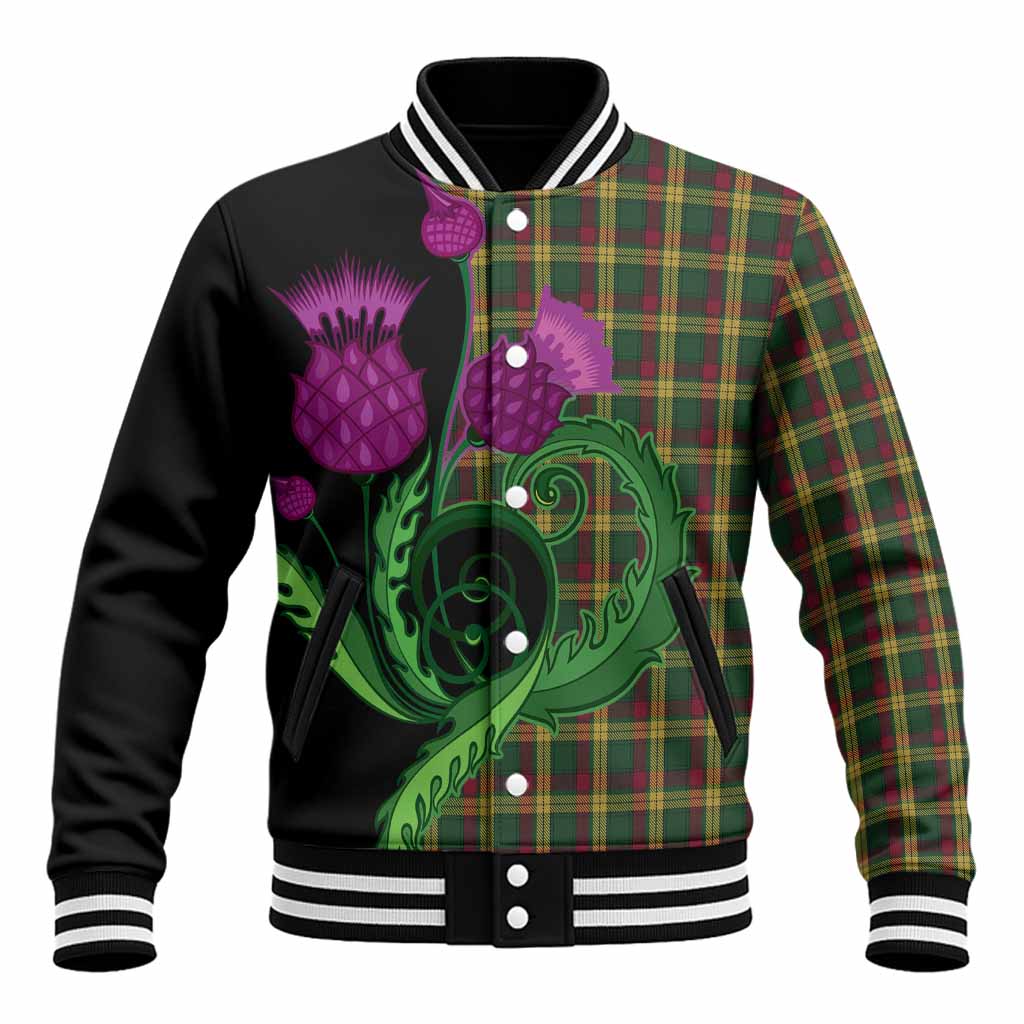 MacMillan (McMillan) Tartan Baseball Jacket Traditional Scottish Thistle