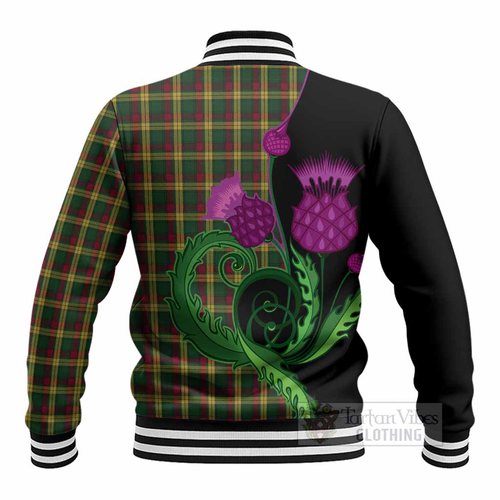MacMillan (McMillan) Tartan Baseball Jacket Traditional Scottish Thistle
