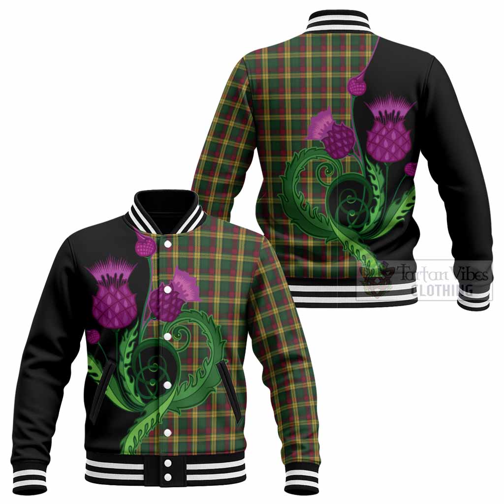 MacMillan (McMillan) Tartan Baseball Jacket Traditional Scottish Thistle